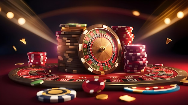 Modern casino gambling background