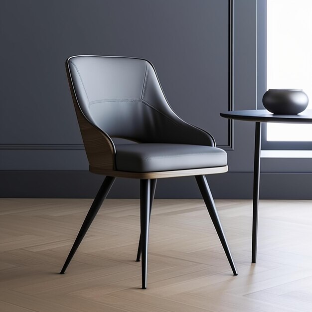 Modern chair with shadow on isolate background