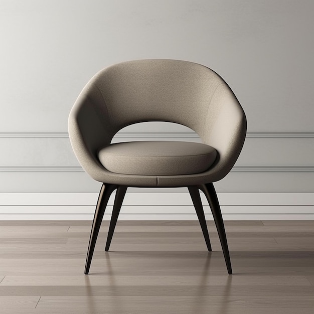 Modern chair with shadow on isolate background