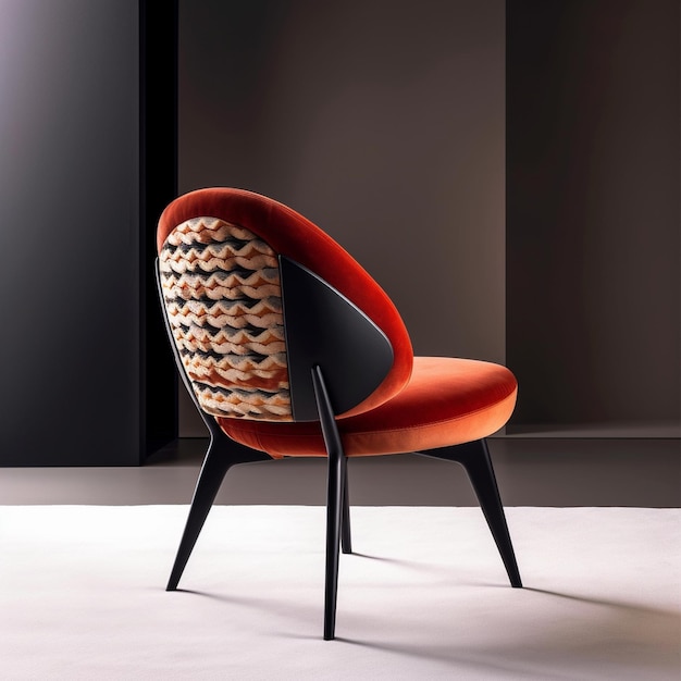 Modern chair with shadow on isolate background