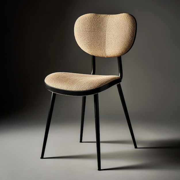 Modern chair with shadow on isolate background