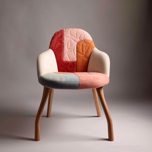 Modern chair with shadow on isolate background