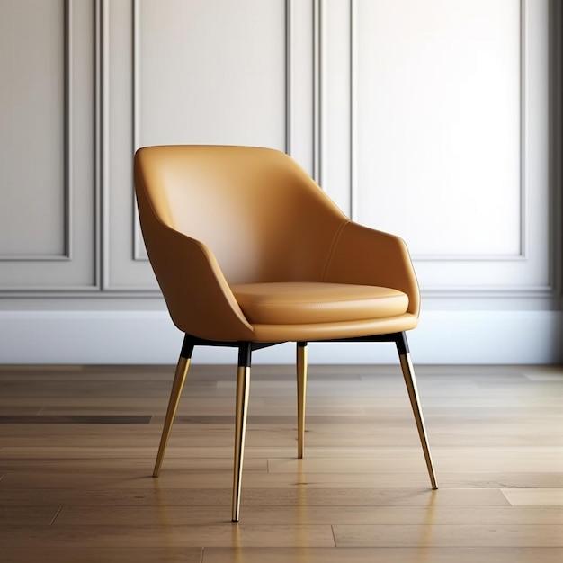 Modern chair with shadow on isolate background