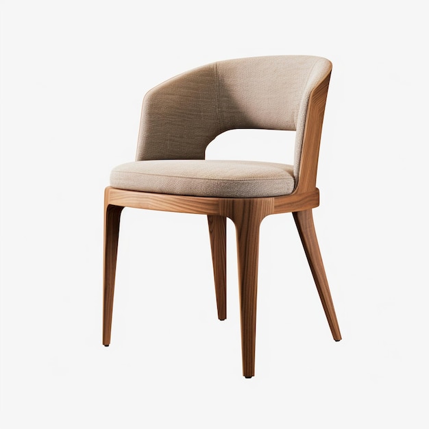 Modern chair with shadow on isolate background