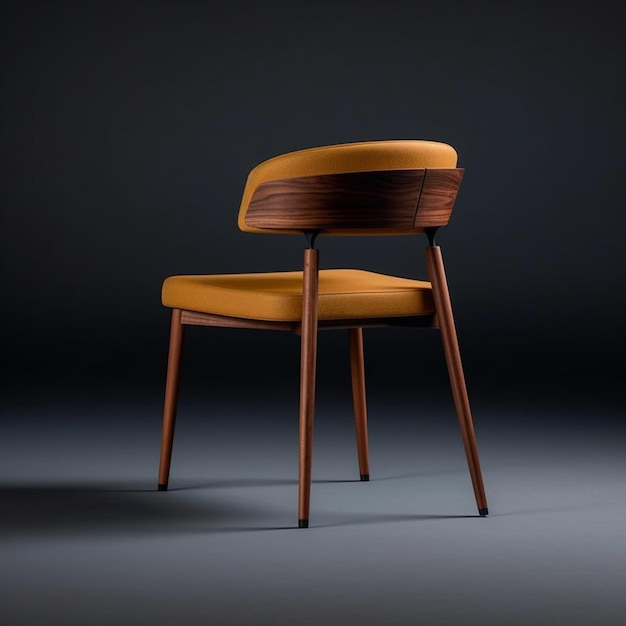 Modern chair with shadow on isolate background