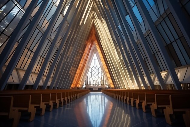 Photo modern church architecture