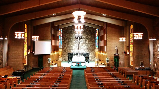 Photo modern church interior