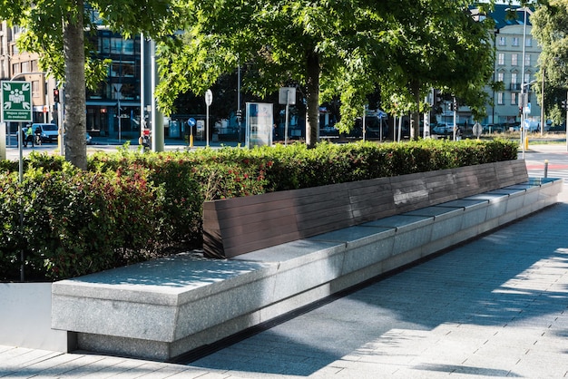 The modern city bench