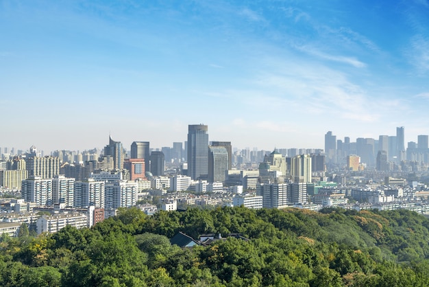 Современная панорама города в Ханчжоу, Китай