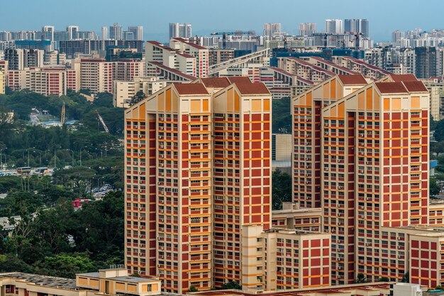 Modern cityscape against sky