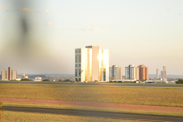 Modern cityscape against sky