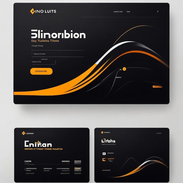 Photo modern and clean awesome gradient colour business card design template
