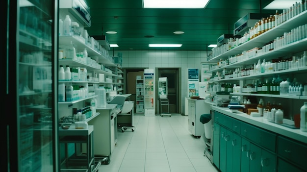 Modern clean Pharmacist room