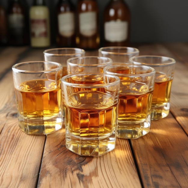 Modern clear glass shot glasses