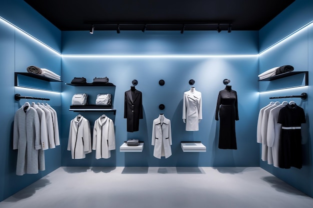 Modern clothing store with Generative AI