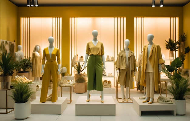 Modern clothing store with Generative AI