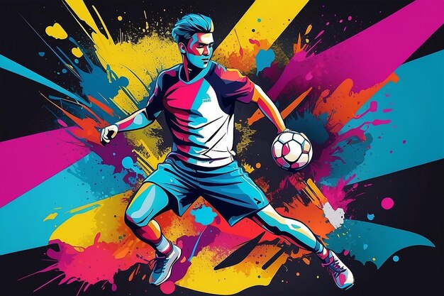 Modern colored poster for sports Vector illustration