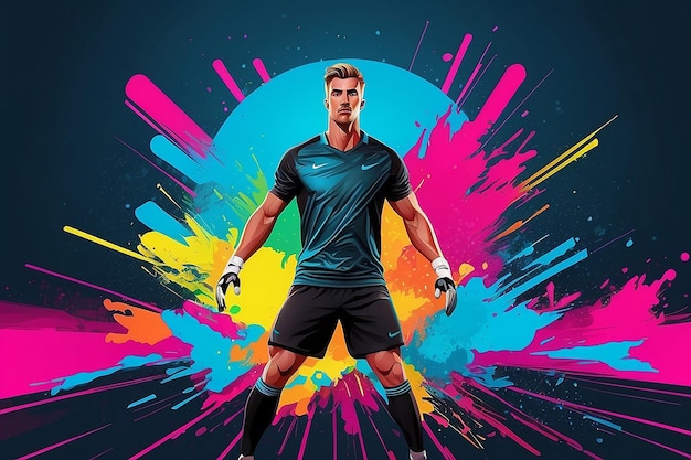 スポーツのベクトル図のモダンな色のポスター