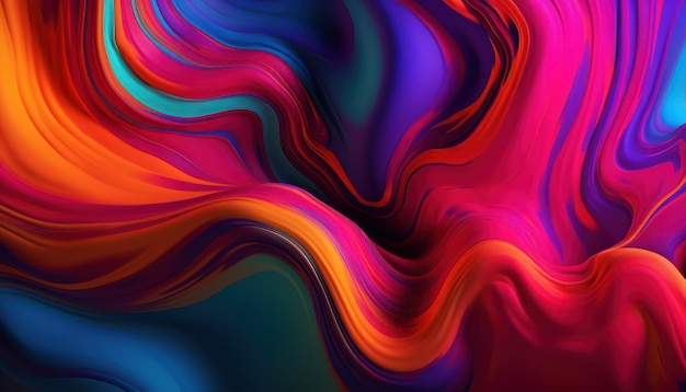 Modern colorful background of flow and paints Wave color Liquid form Abstract design