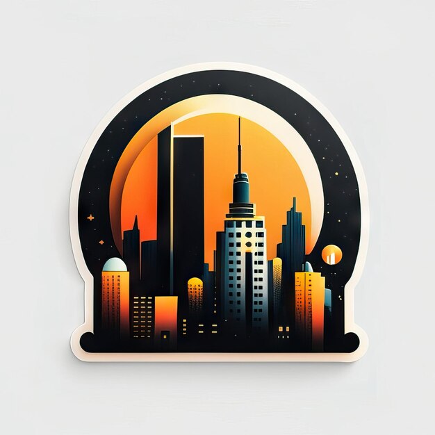 Photo modern and colorful city logo