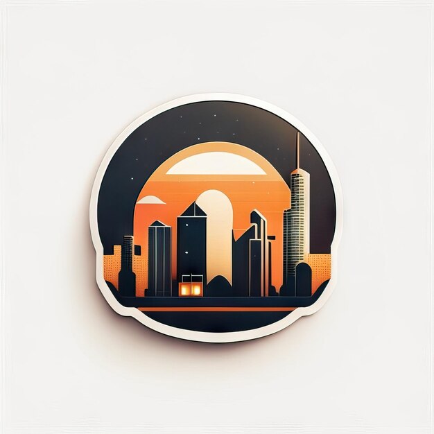 Photo modern and colorful city logo