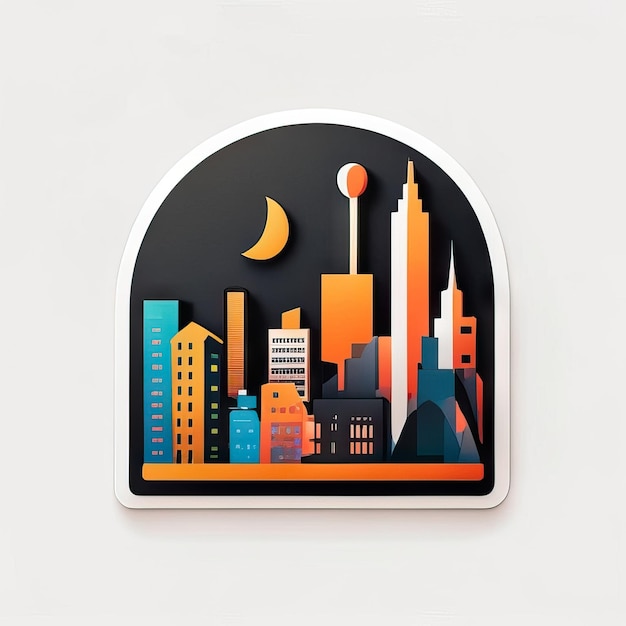 Modern and colorful city logo