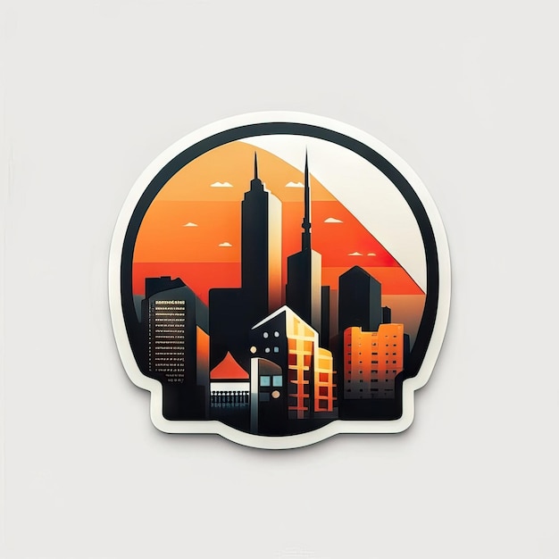 Modern and colorful city logo