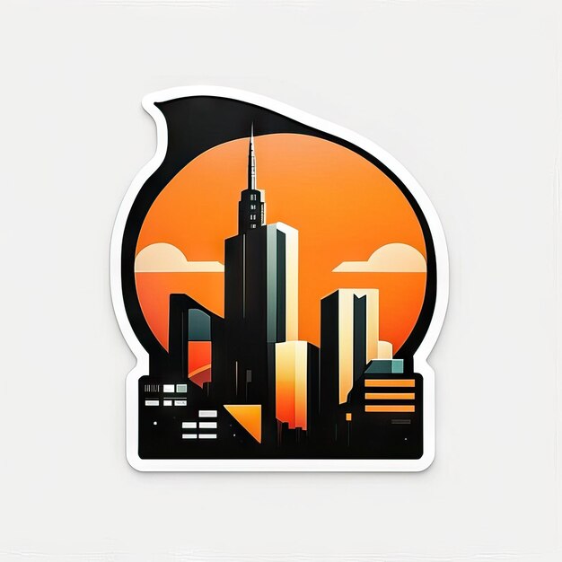 Photo modern and colorful city logo