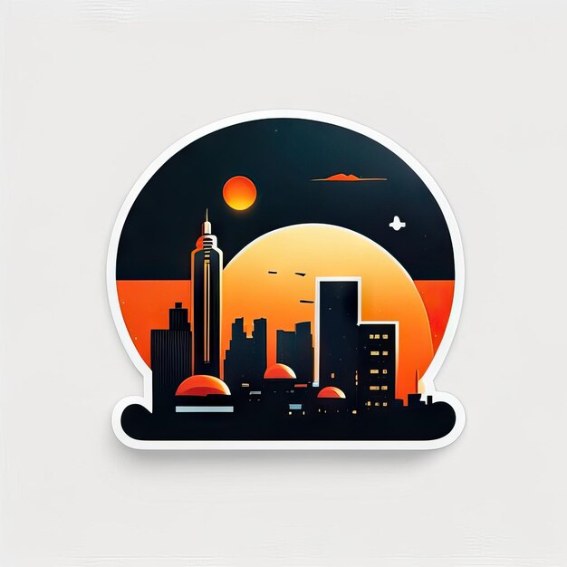 Photo modern and colorful city logo