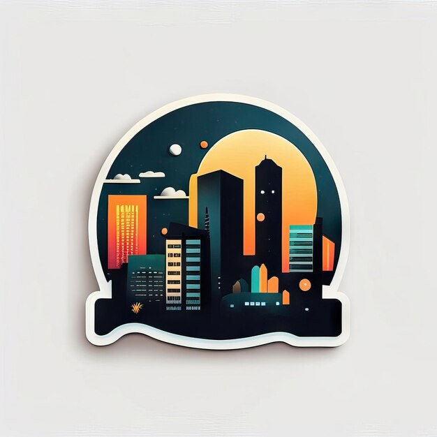 Photo modern and colorful city logo