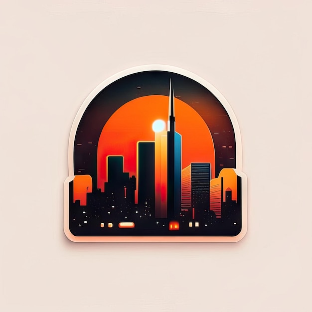 Photo modern and colorful city logo