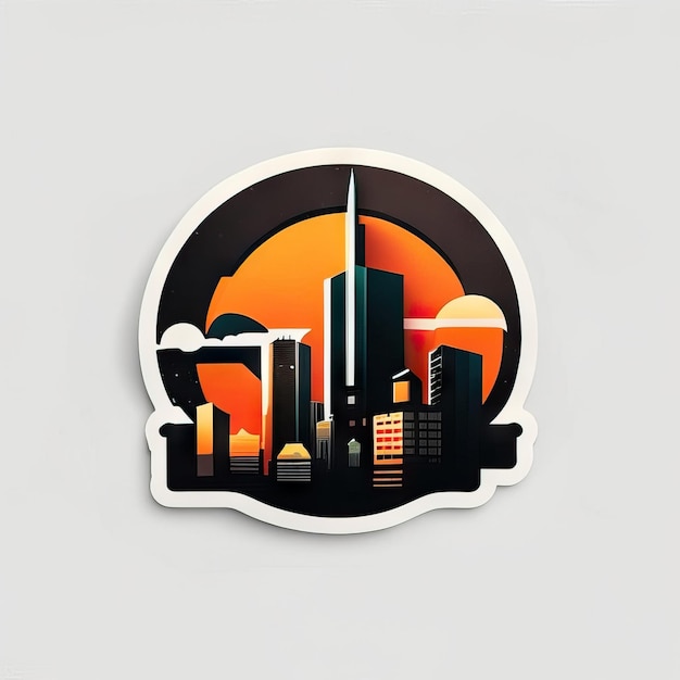 Photo modern and colorful city logo