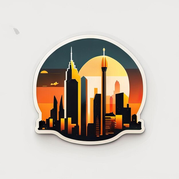 Modern and colorful city logo