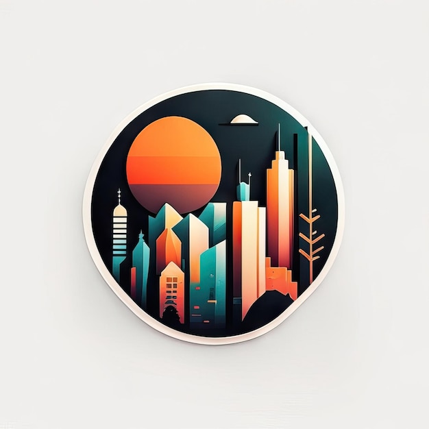 Photo modern and colorful city logo