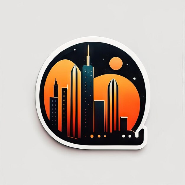 Modern and colorful city logo