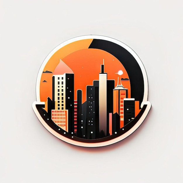 Modern and colorful city logo