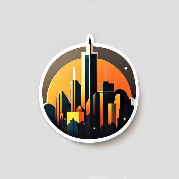 Photo modern and colorful city logo
