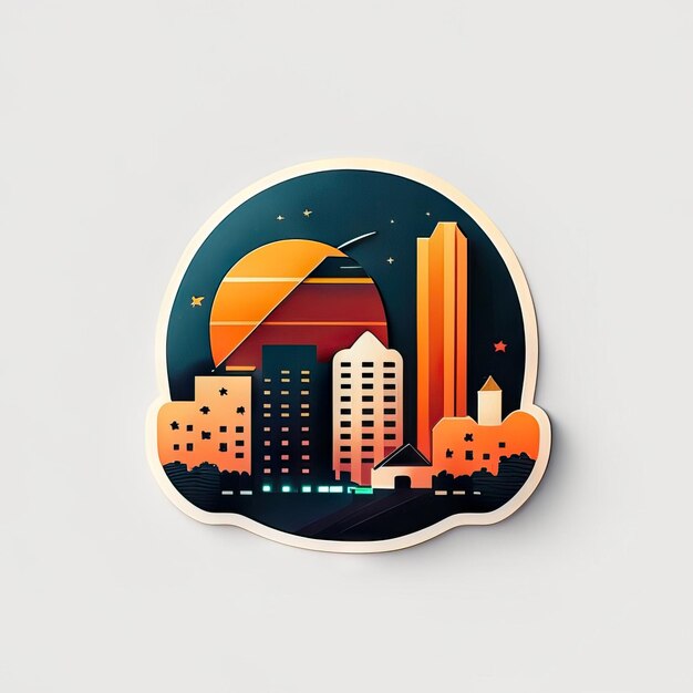 Modern and colorful city logo