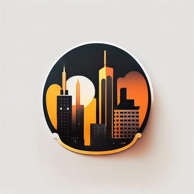 Modern and colorful city logo