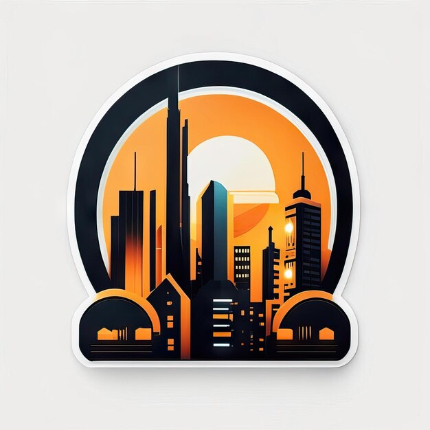 Photo modern and colorful city logo