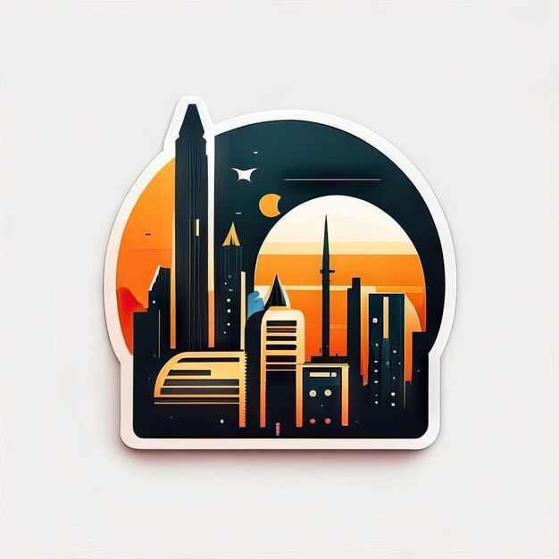 Photo modern and colorful city logo