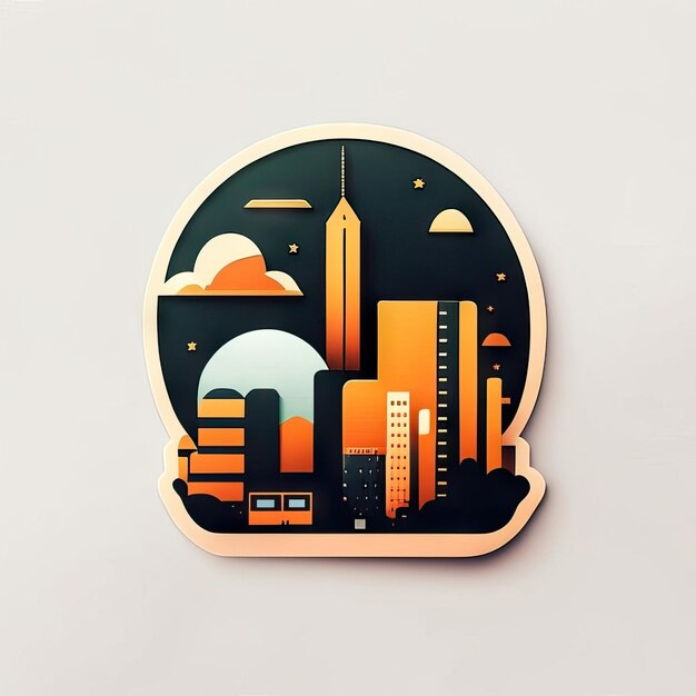 Photo modern and colorful city logo