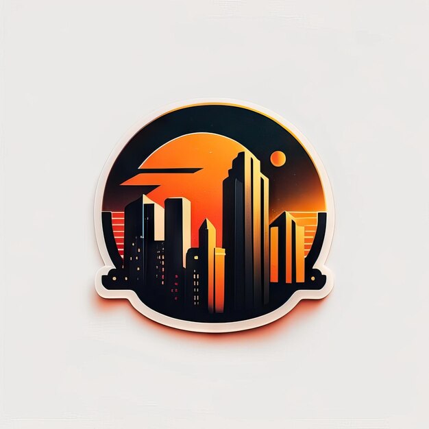 Modern and colorful city logo