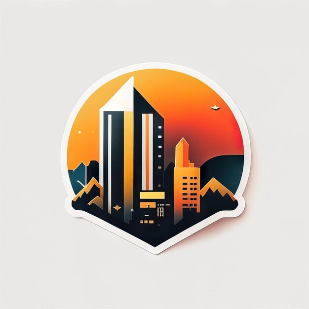 Modern and colorful city logo