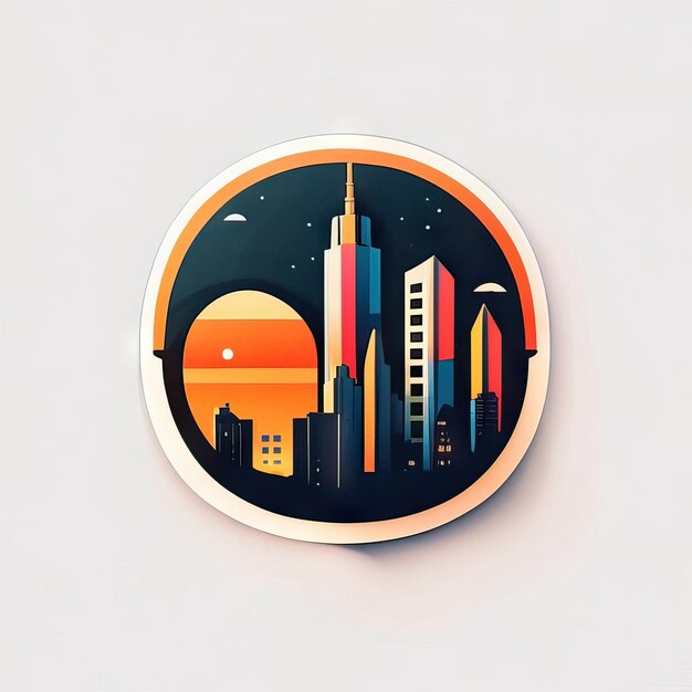 Photo modern and colorful city logo