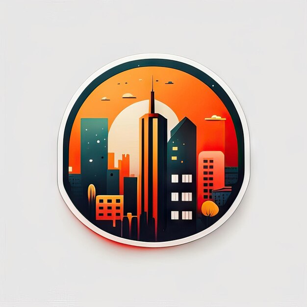 Photo modern and colorful city logo