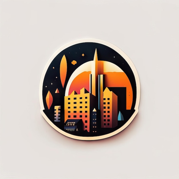 Photo modern and colorful city logo