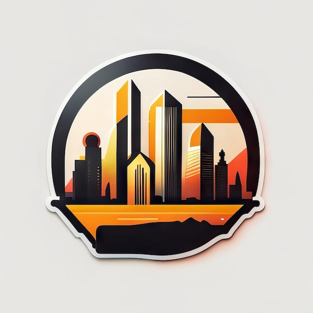 Photo modern and colorful city logo