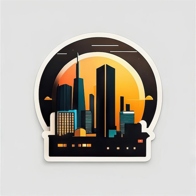 Photo modern and colorful city logo