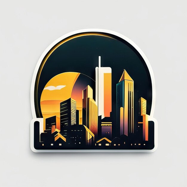 Modern and colorful city logo